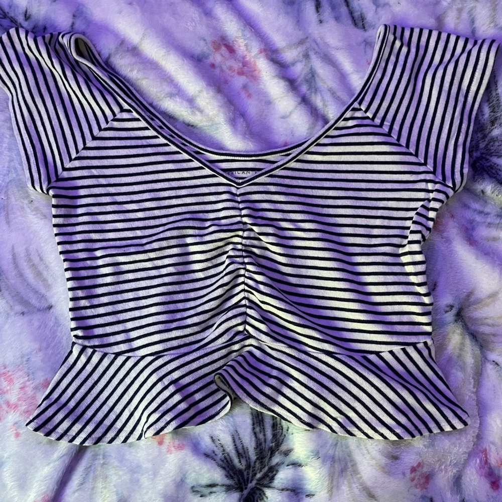 Striped Peplum Shirt